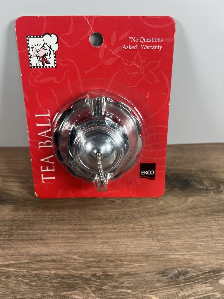 Vintage Ekco Teapot Shaped Stainless Steel Tea Ball