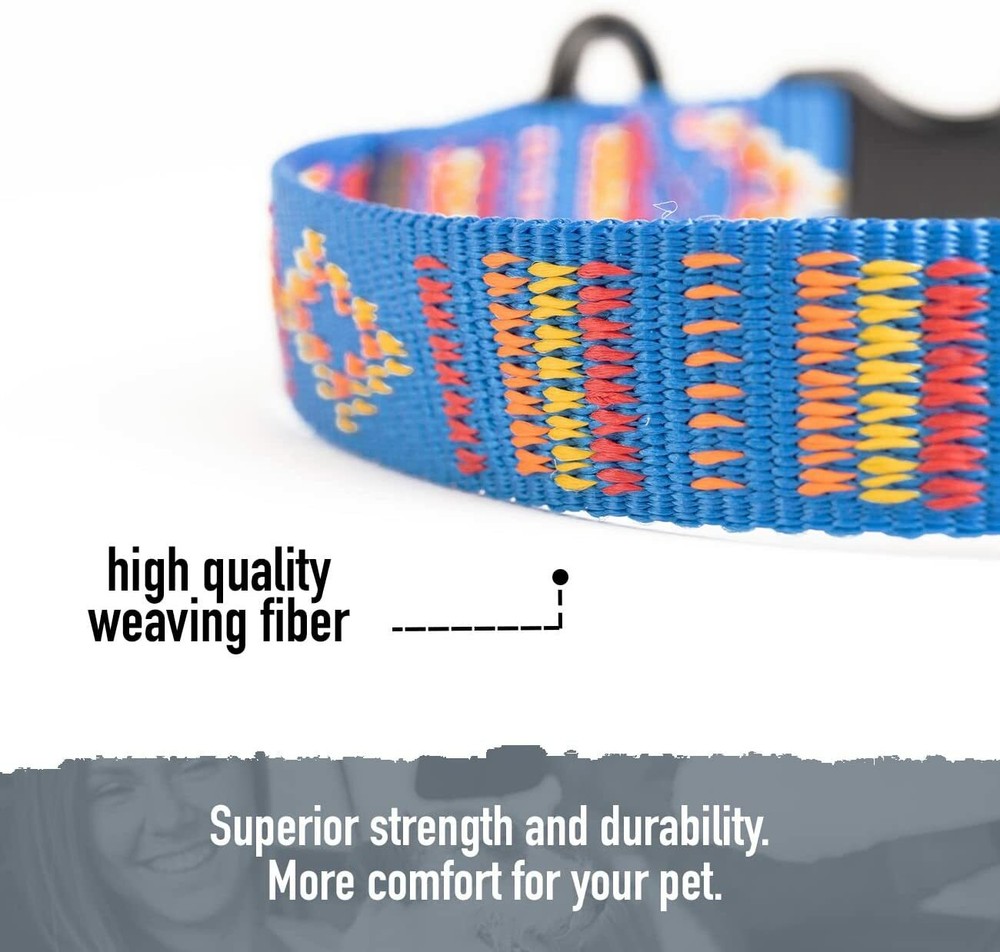 Dog Collars for Small Medium Large Dogs, with Safety Locking Buckle, Adjustable