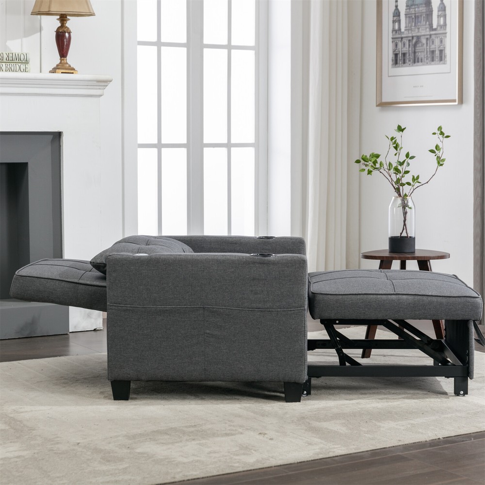 Convertible Sleeper Sofa Bed 3in1 Multi-Function Folding Sofa Bed with USB Ports