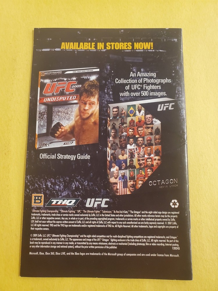 UFC 2009 - XBOX 360 - INSTRUCTION MANUAL ONLY