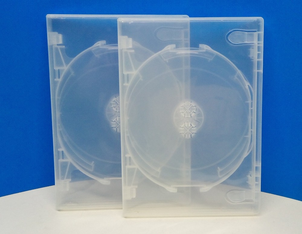 Set Of 2 (Transparent) 3 Disc DVD Replacement Cases