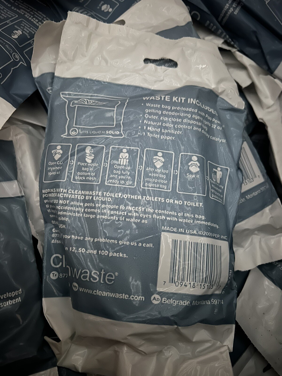 Cleanwaste WAG BAG Portable Toilet Bags 100ct
