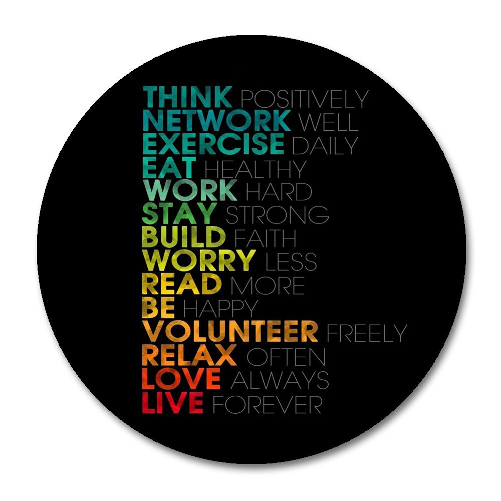 Smooffy Quotes Round Mouse padInspirational Quotes Customized Round Mouse Pad...