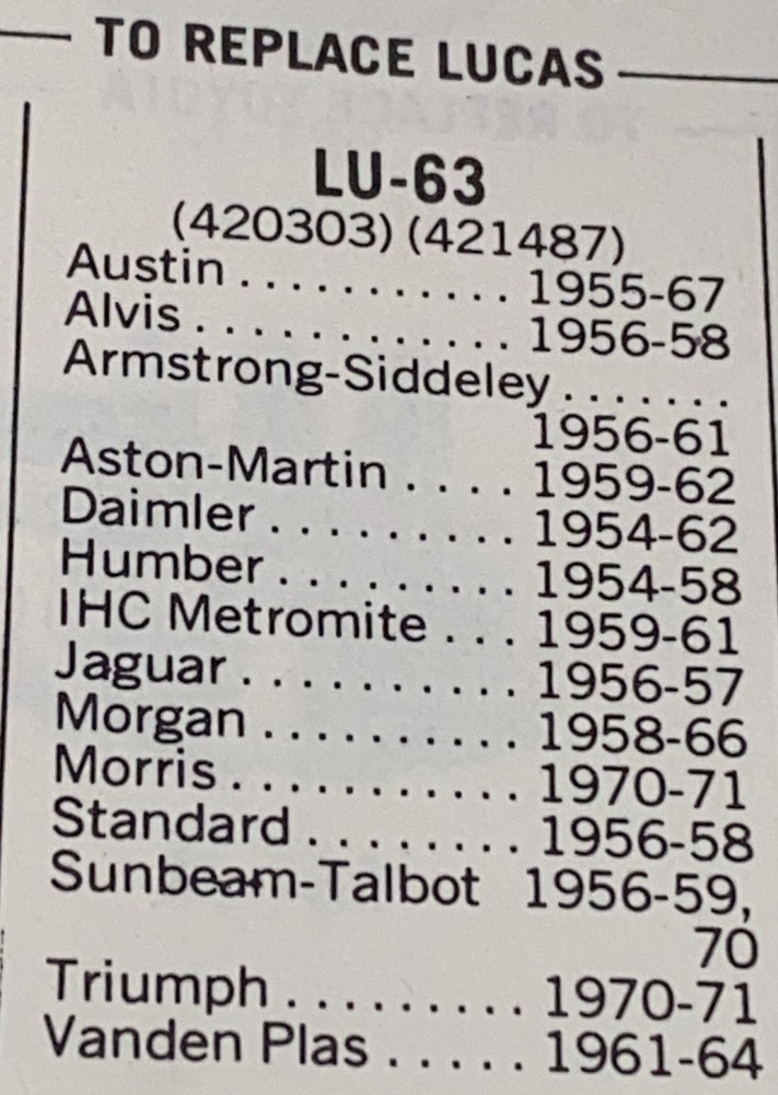 Filko LU63 Ignition Condenser