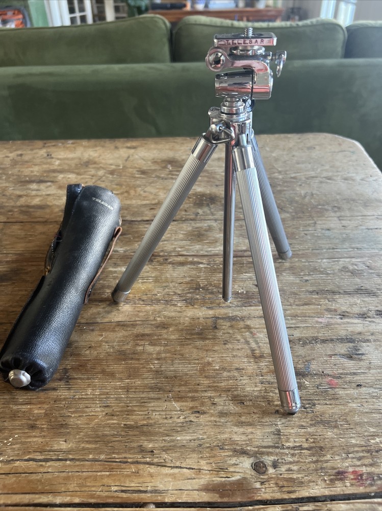 Chrome TELESAR Elevating Tripod 9 Sections to 52” w/ Original Bag