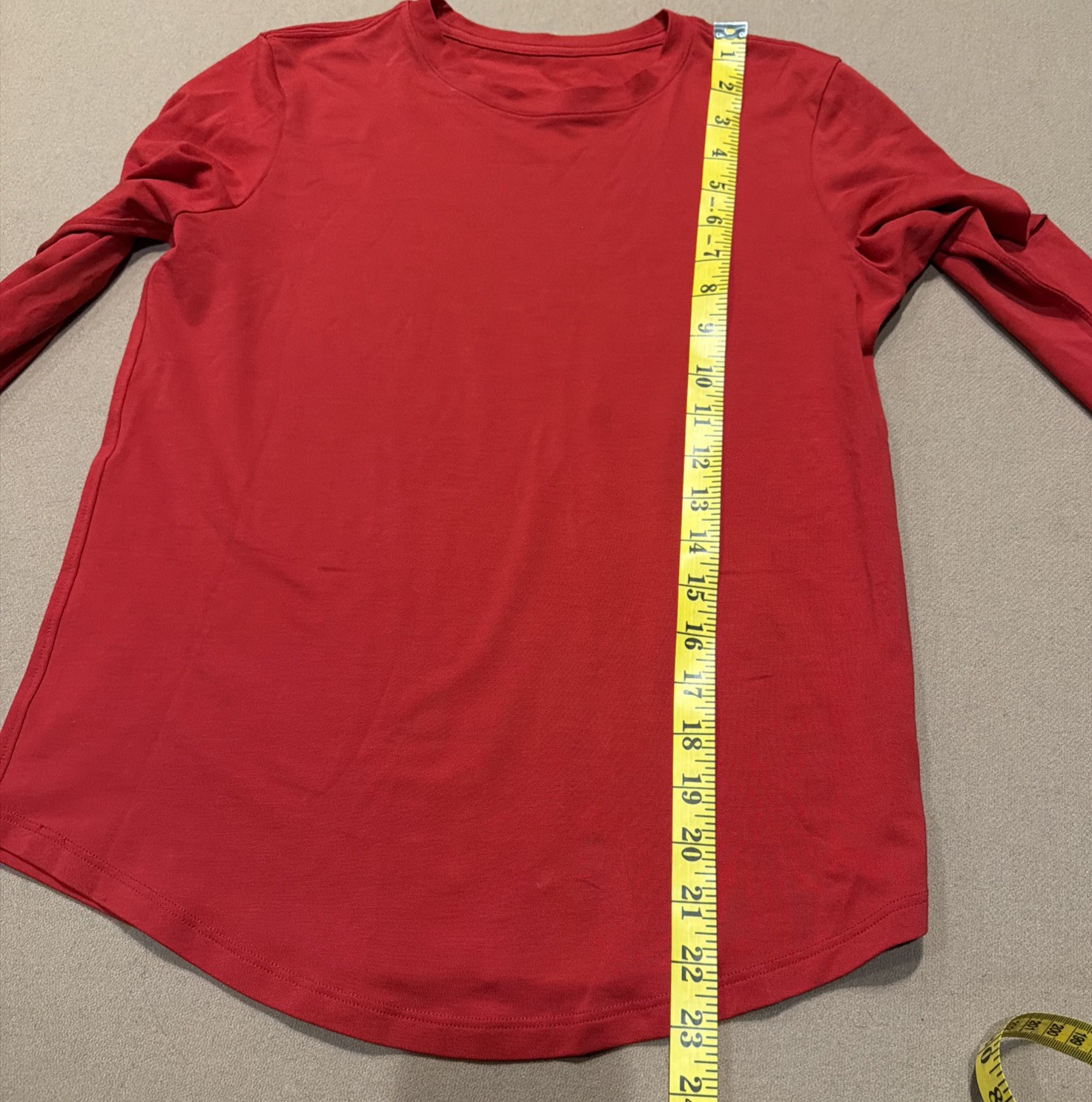 EXCELLENT CONDTN- Lululemon Love Long Sleeve Shirt Red Size 4 ($58)