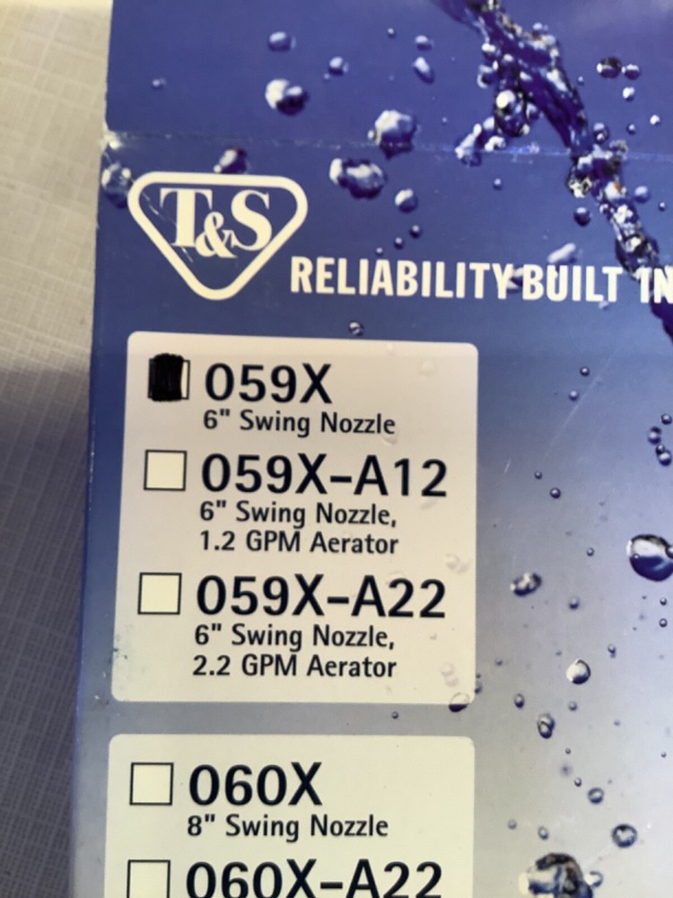 T&S 6" Swing Nozzle 059X new