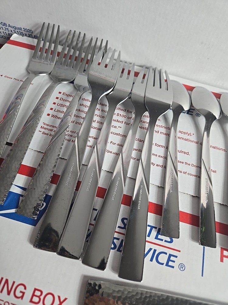 FLATWARE 19 pieces PFALTZGRAFF stainless LORING Hammered Flatware