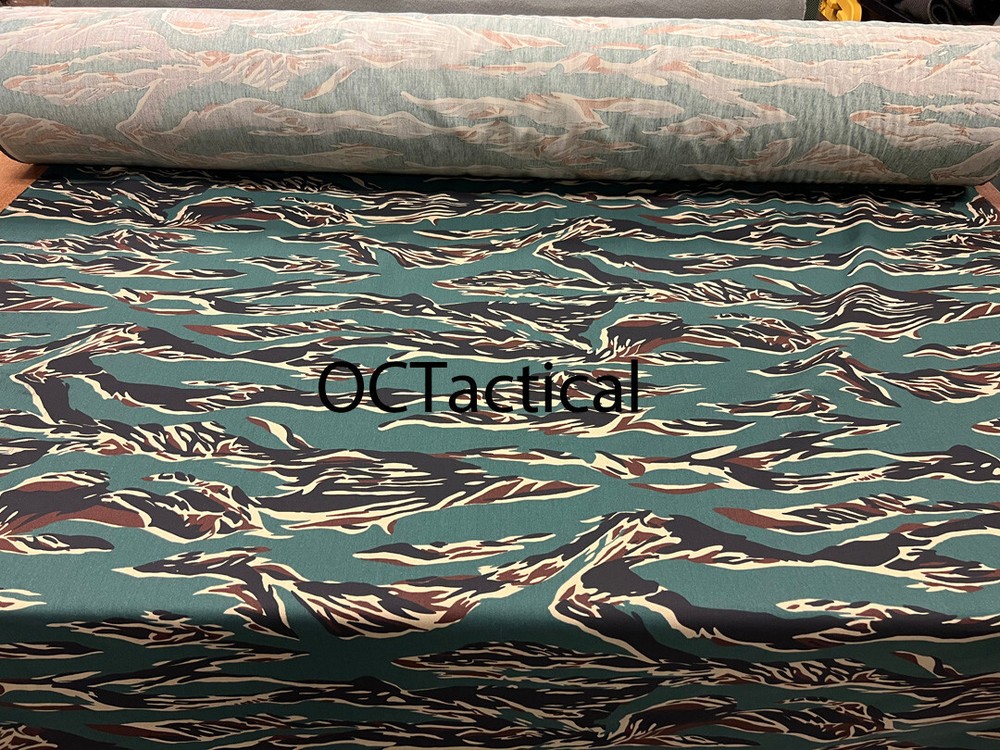 Guyana Tiger Stripe Camo Poly/Cotton Twill Uniform Fabric