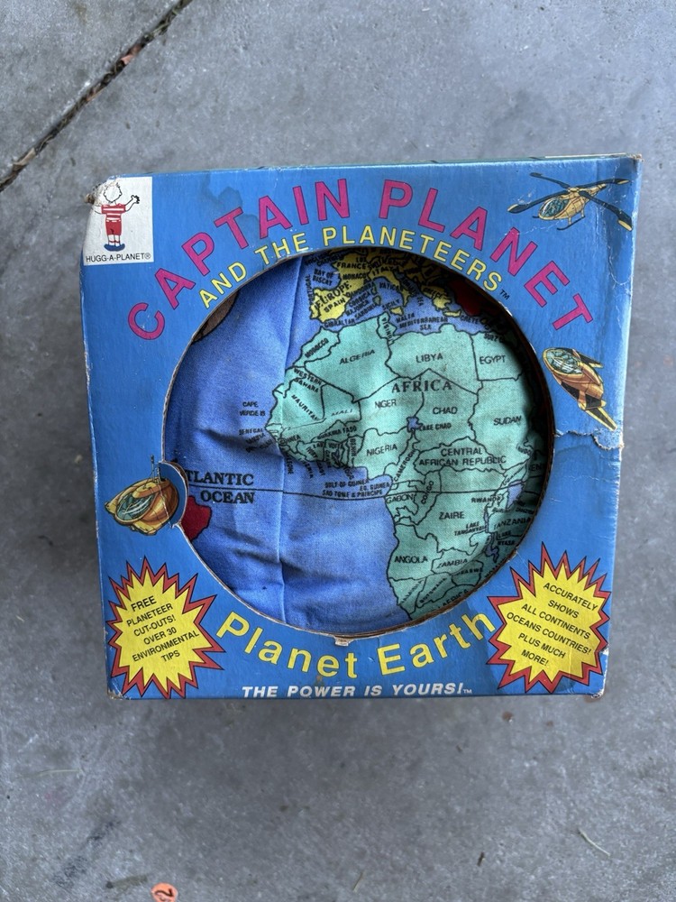 Vintage Captain America Hugg A Planet Globe