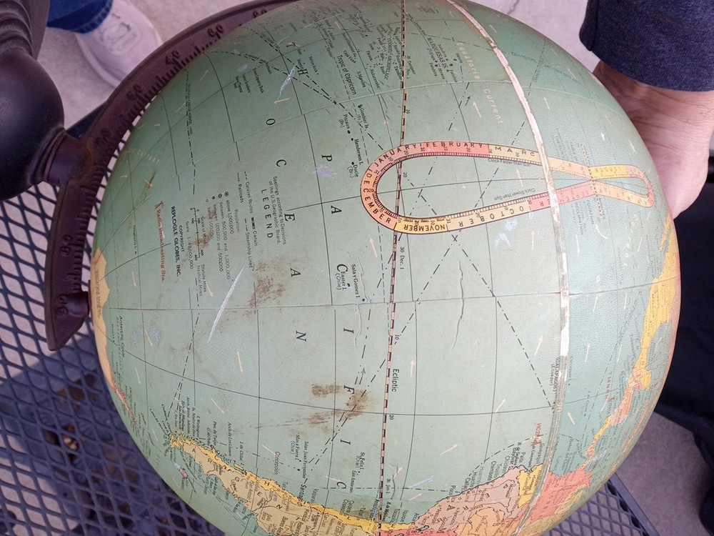 1930-1934 12" Replogle Standard Globe (Manchukuo) Deco