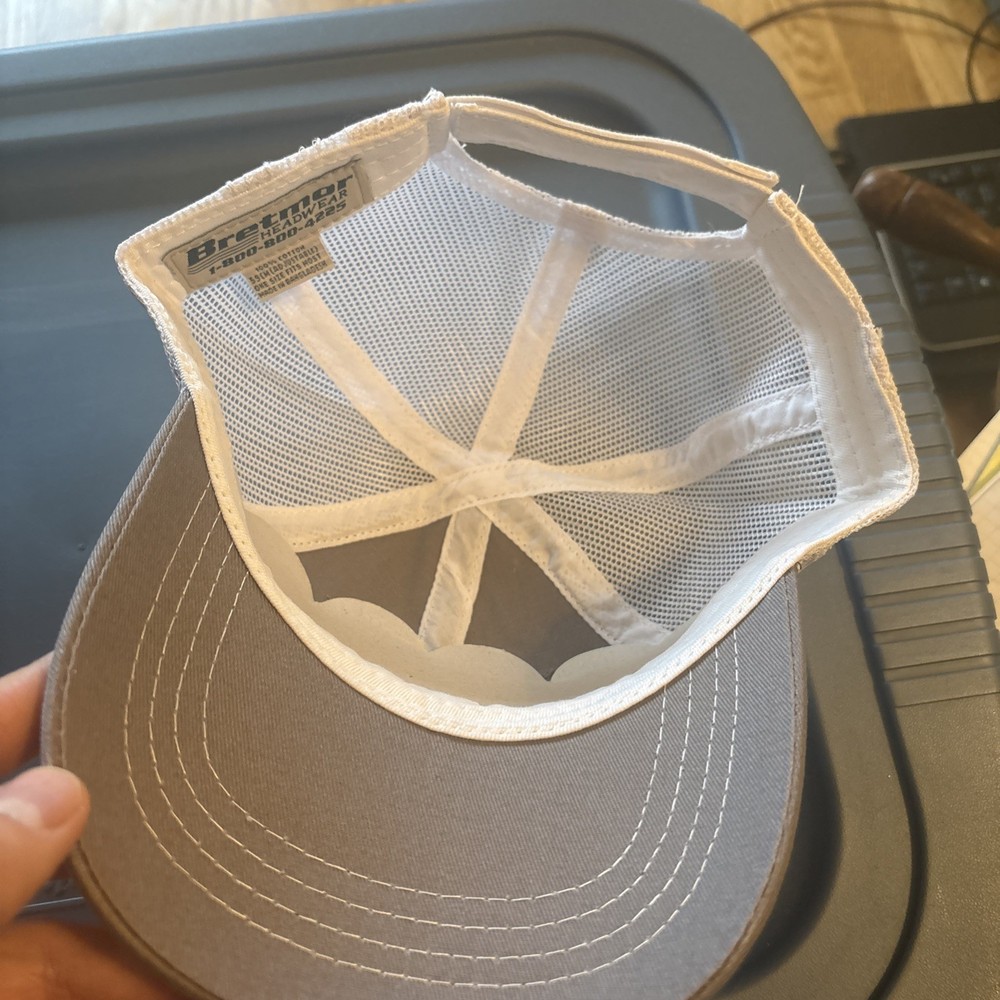 RCBS Precisioneered Reloading Gray White Mesh Trucker Hat Cap Adjustable Fit