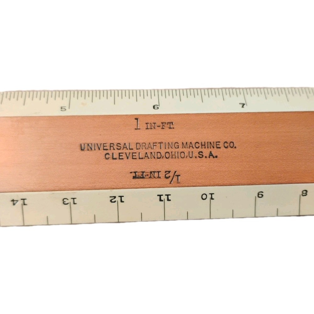 Antique Scale Ruler Draftsmen Engineering Tool Rare Vtg