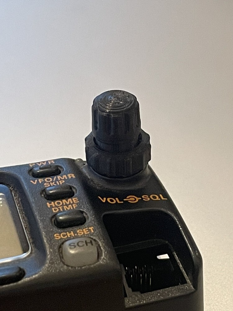 Yaesu FT-8100 Volume And Squelch Knob Replacement 3D Printed