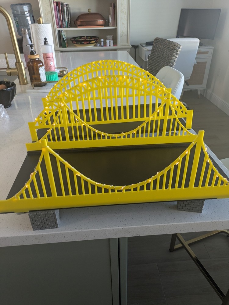 2 Pittsburgh lighted Bridges - Cookie Table Wedding Decor