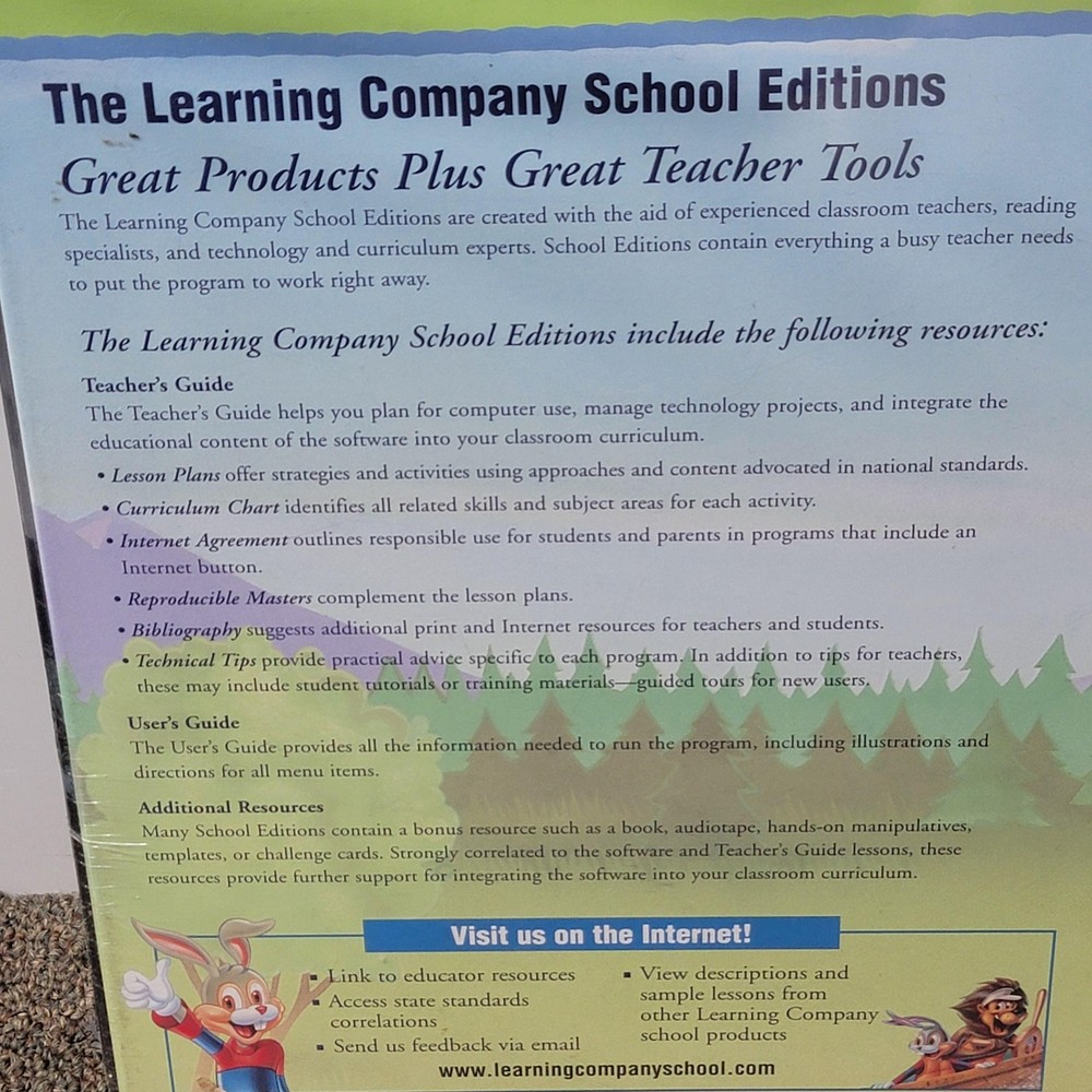 The Learning Company Reader Rabbit Series CD Lab Pack 6 User Mac Win Educational