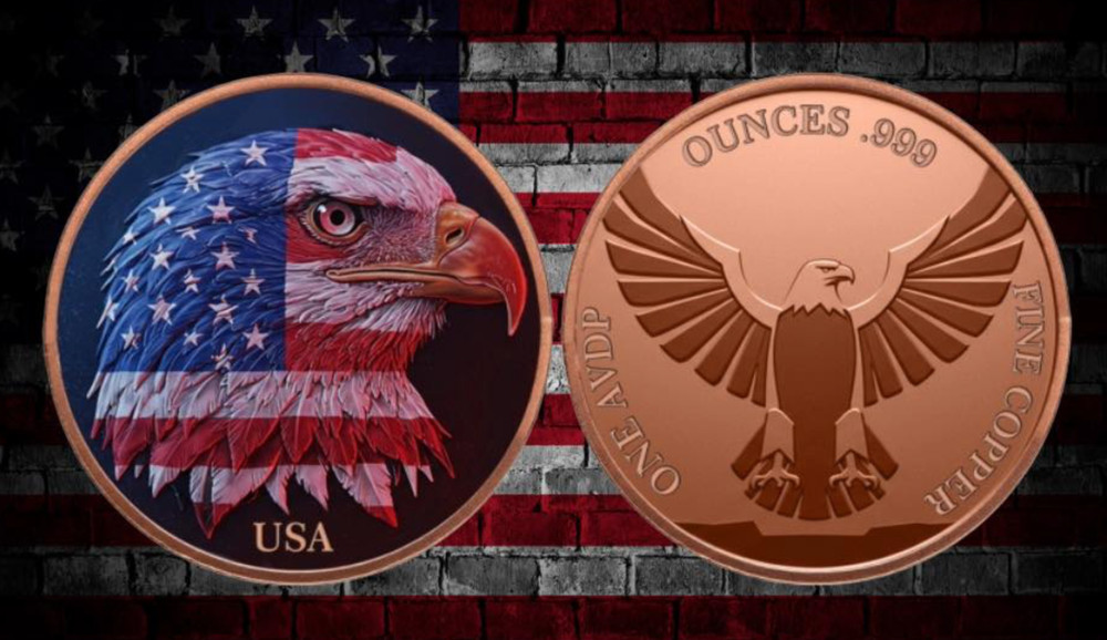 Freedom Eagle 1 oz Colorized Copper