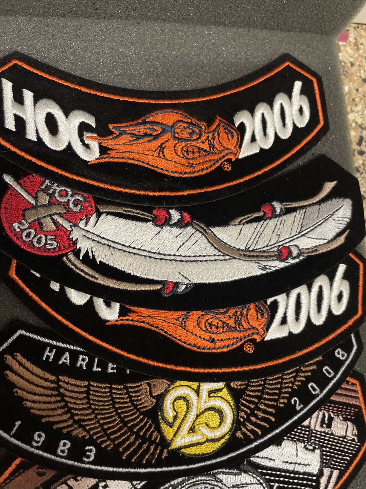 13 Harley Davidson Patch Lot HOG 2000, 01, 03, 04, 06, 05, 07, 08, 011 Patches