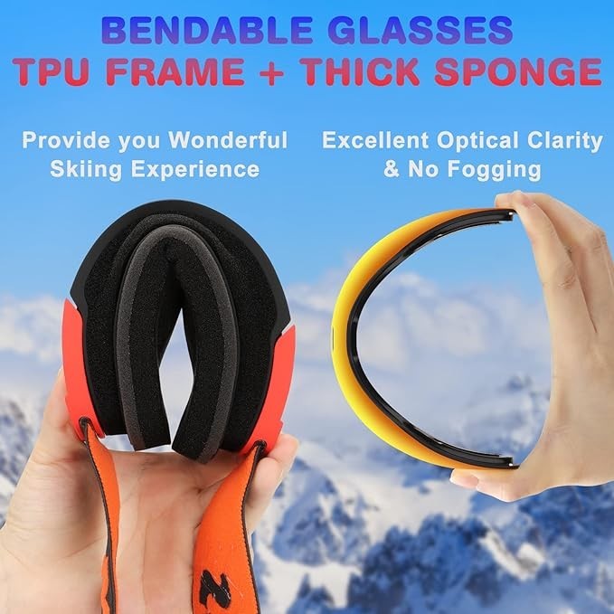 OTG Ski Goggles - Snowboard Goggles Over Glasses for Men, Women & Youth