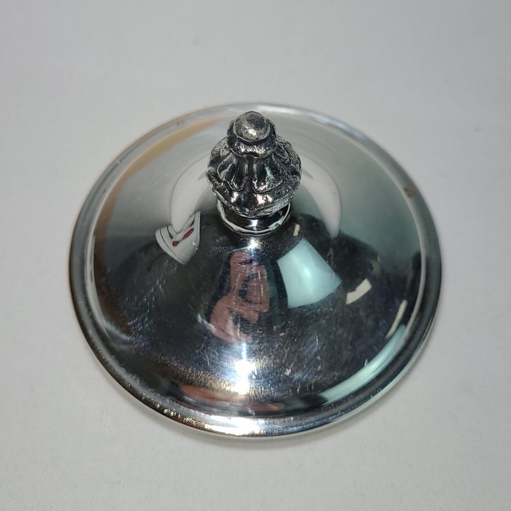 Pickle Castor Insert Lid Silverplate Vintage