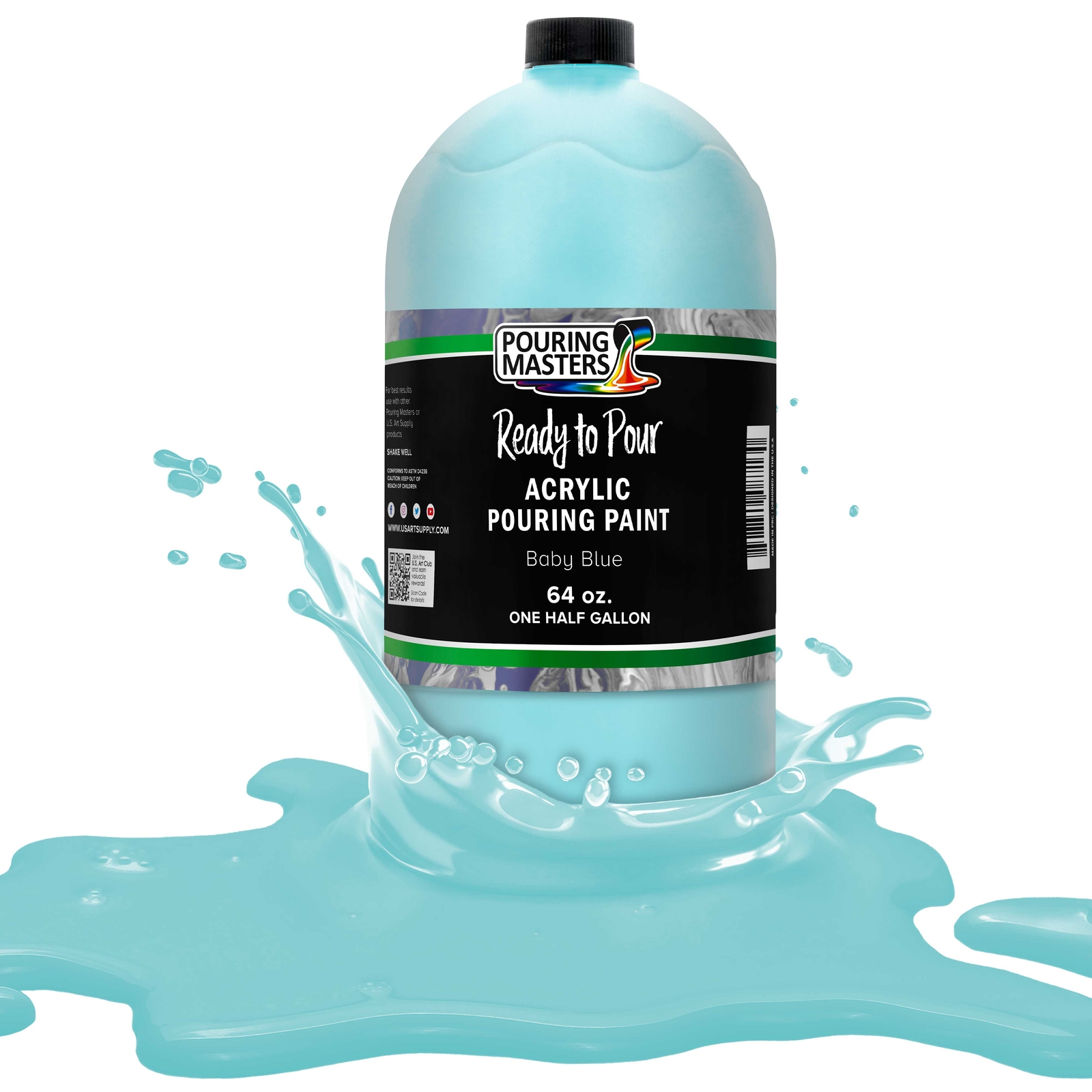 Pouring Masters Baby Blue 64-Ounce Bottle Water-Based Acrylic Pouring Paint