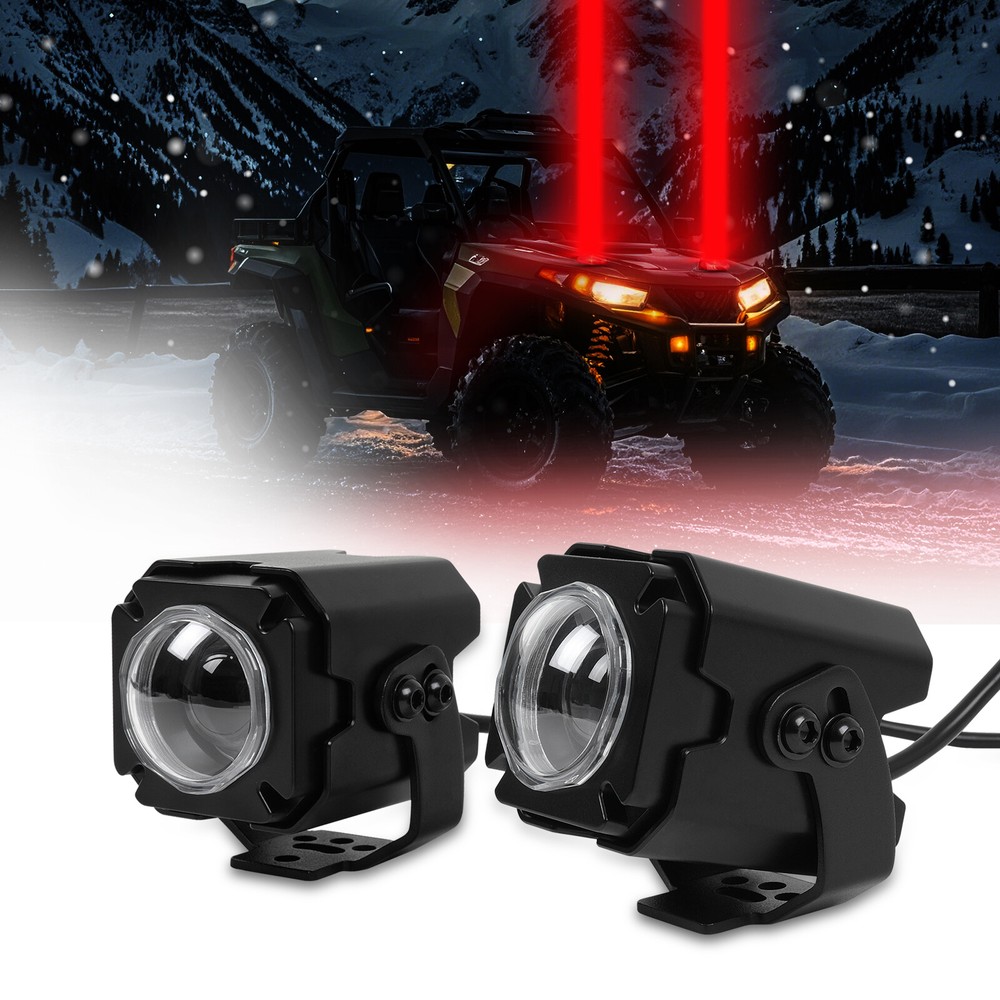 2X Whipless Laser Whip Light Kit RGBW w/Remote Multi-Function UTV ATV OFFROAD