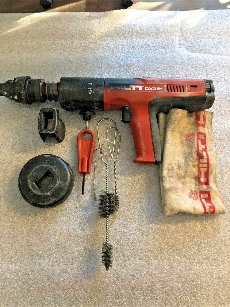 Hilti DX 351 Fully Automatic Powder-Actuated Tool w/ Case + ACCESSORIES