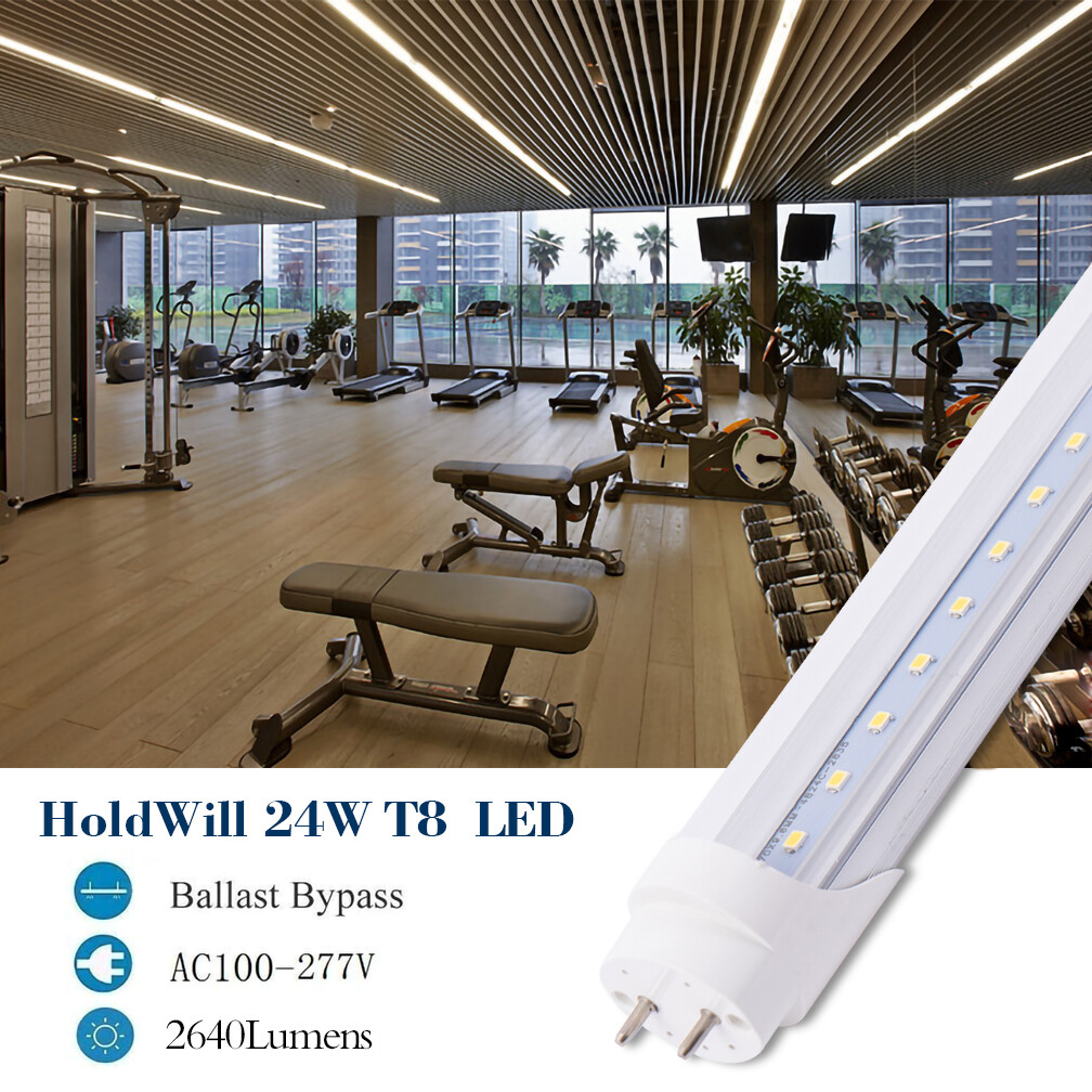 LED Tube G13 4FT 4 Foot T8 Tube Light Bulbs 24W 6000K Clear or Milky Lens