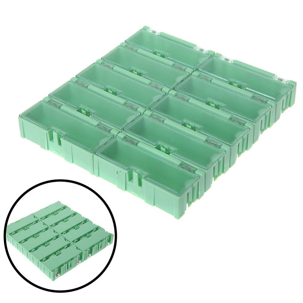 Electronic Components Plastic Storage Box Organizer with Locking Mechanism