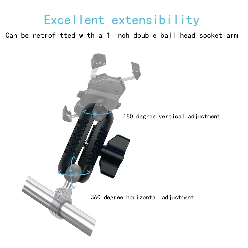 YIMINGYINUO Double Socket Arm Compatible with RAM Mounts B Size 1" Ball Compo...