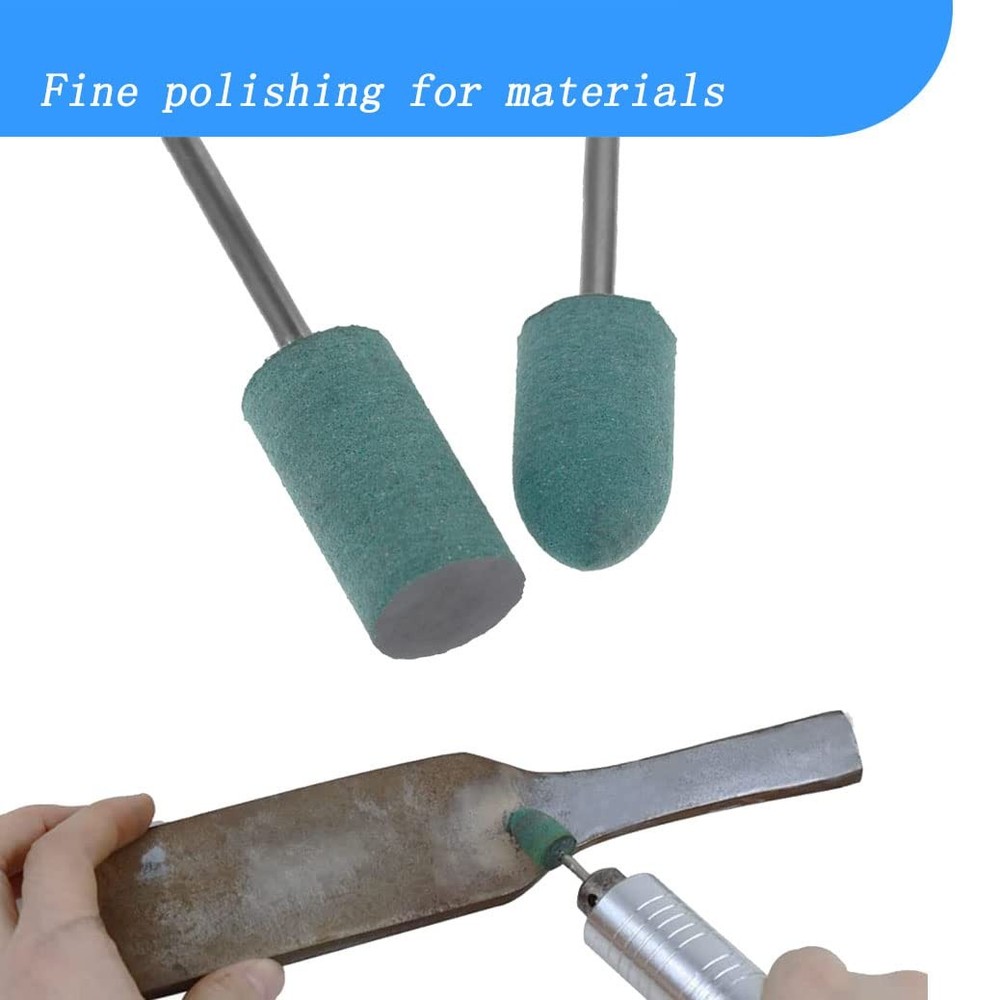 100 Pcs 𝐑𝐮𝐛𝐛𝐞𝐫 𝐏𝐨𝐥𝐢𝐬𝐡𝐢𝐧𝐠 Bits - 1/8 Inch Shank Silicone Rubber...