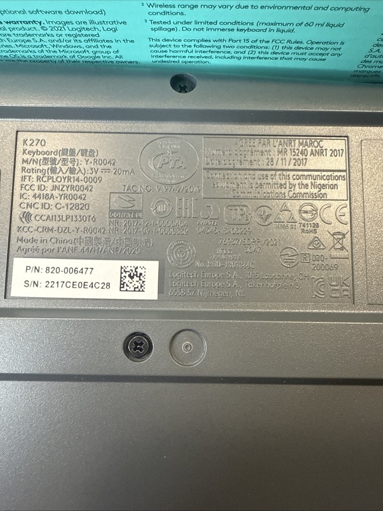 Logitech MK270 Wireless Keyboard & Wireless Mouse Combo