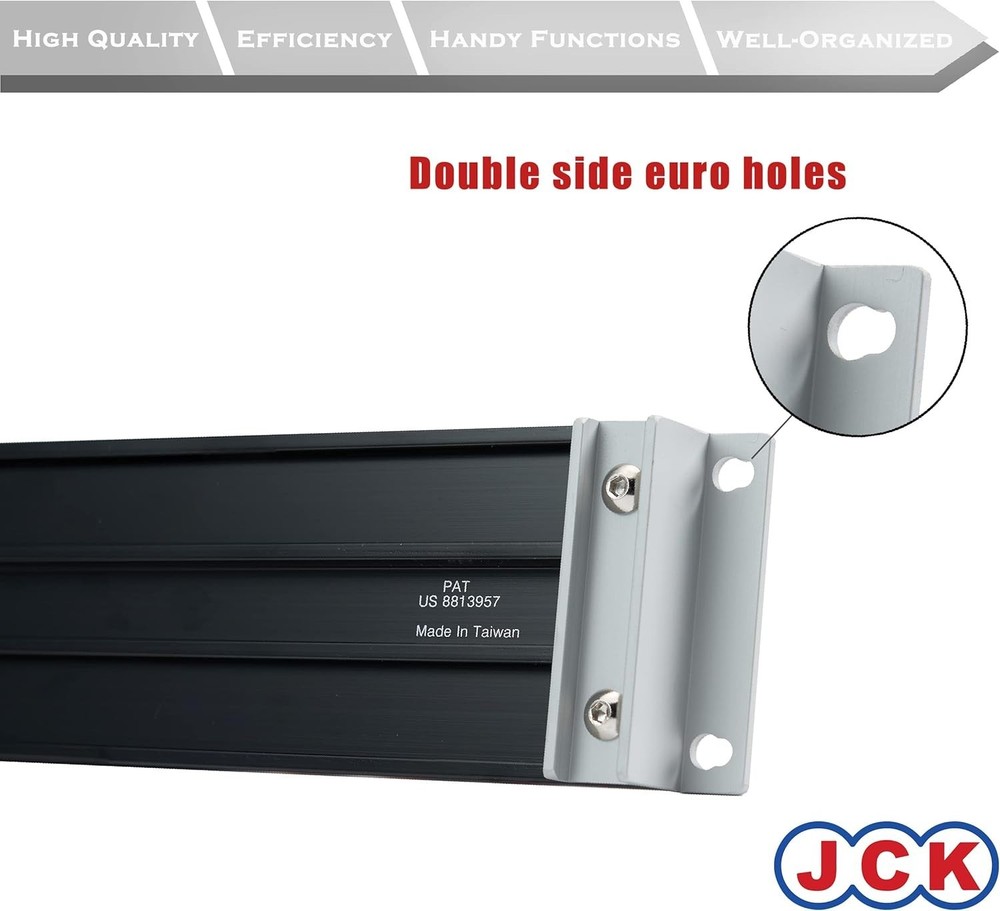 JCK Professional Quality Aluminum 1/4" Double-Rail Socket Organizer