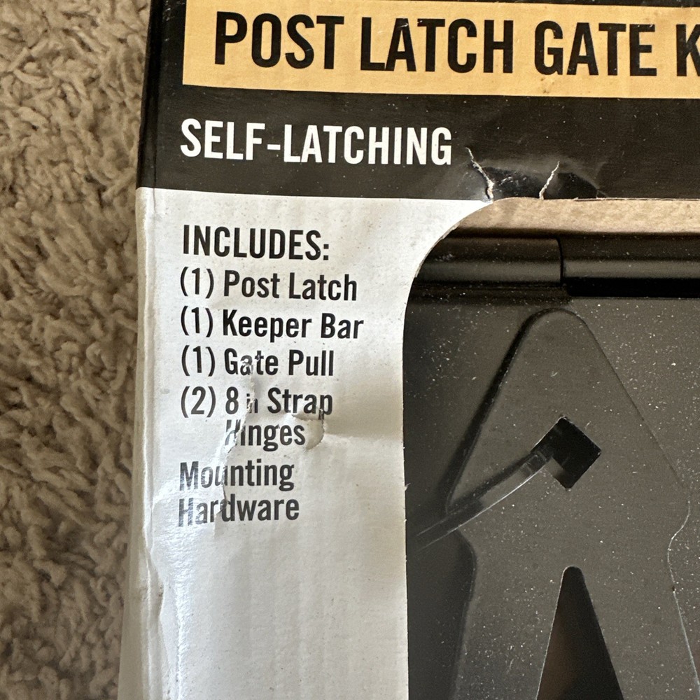 Everbilt Post Latch Gate Set Black 1002316523