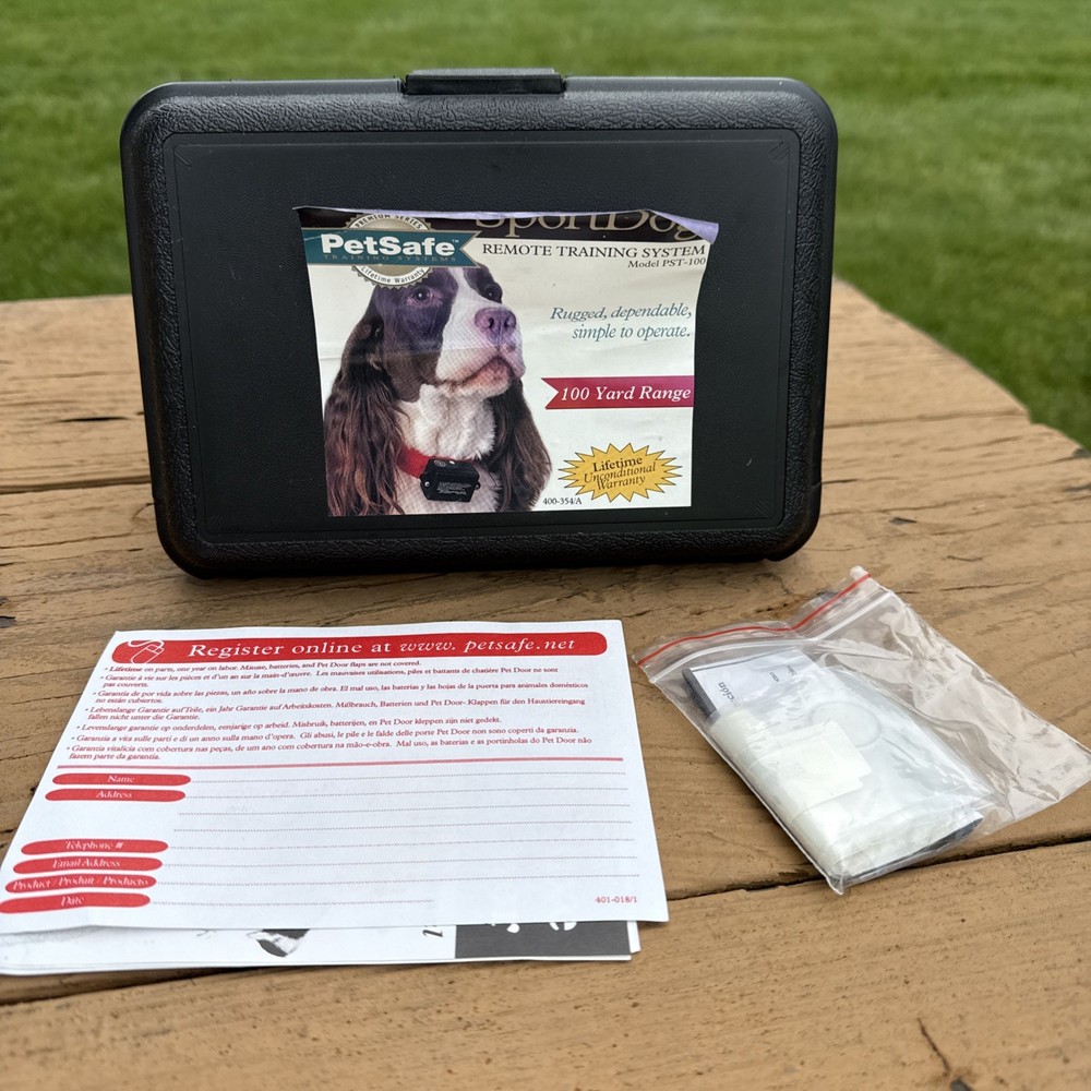 Working PetSafe SportDog Remote Training System Model PST-100W/ Case