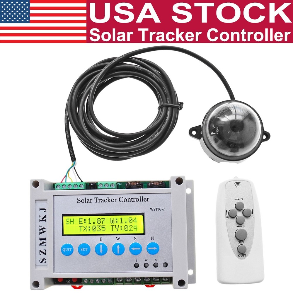 Complete Dual Axis PV Solar Panel Tracking Sun Tracker Electronic LCD Controller