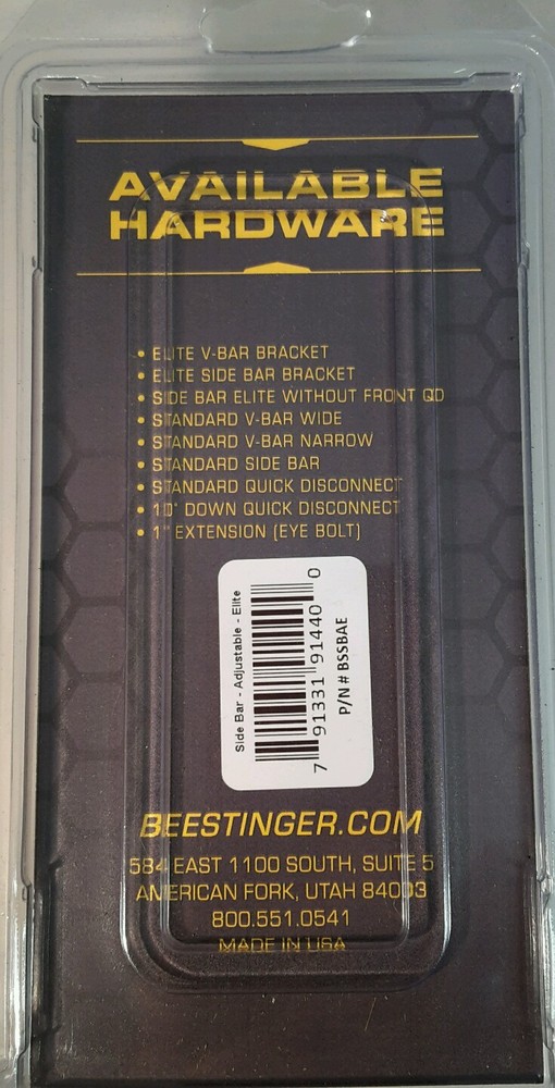 Bee Stinger Hardware-Elite Side Bar Bracket-BSSBAE 4900-15