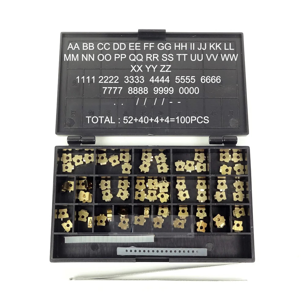 Solid Ink Coding Machine Letter/Brass Character Letter Number Alphabet with Hole