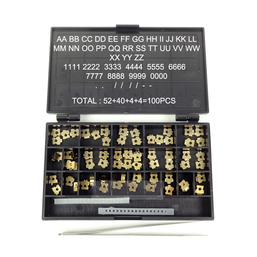 Solid Ink Coding Machine Letter/Brass Character Letter Number Alphabet with Hole