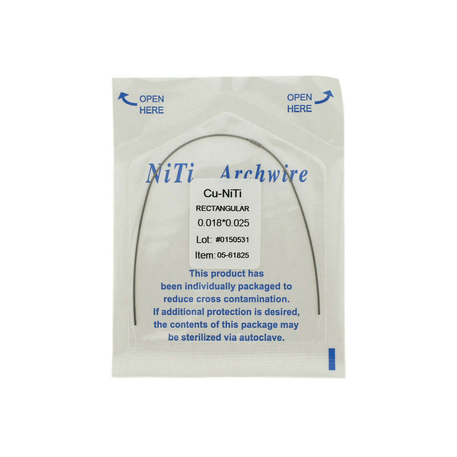 Dental Orthodontic Cu NiTi Copper Nickel Titanium Arch Wire Rectangular Round