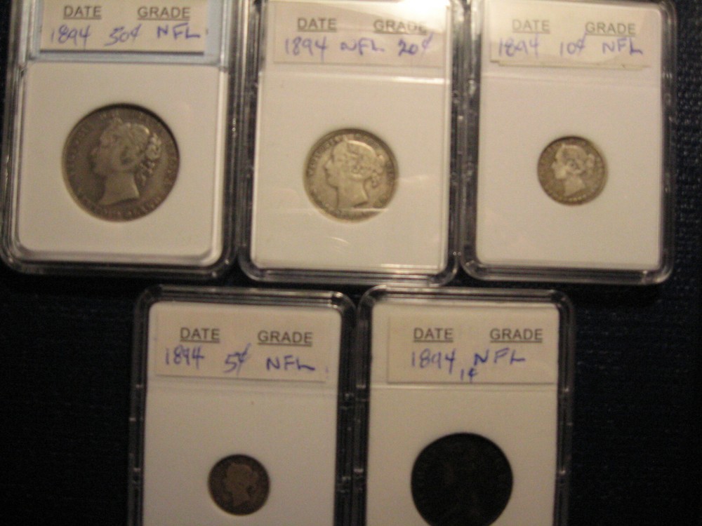 1894 Newfoundland coin set
