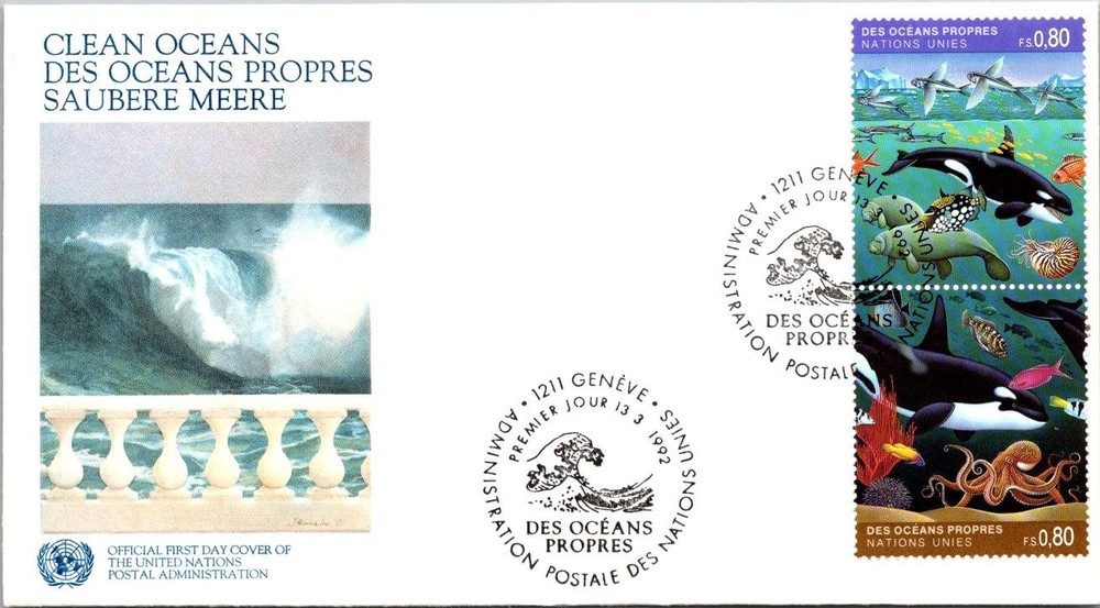FDC UN 1992 - Geneve 1211 Cleans Ocean - A00680