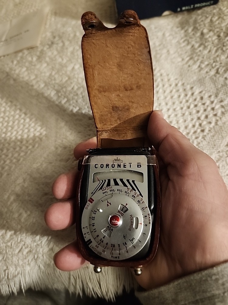 Walz Coronet B Model II Exposure Meter w/ Case, Box & Paperwork