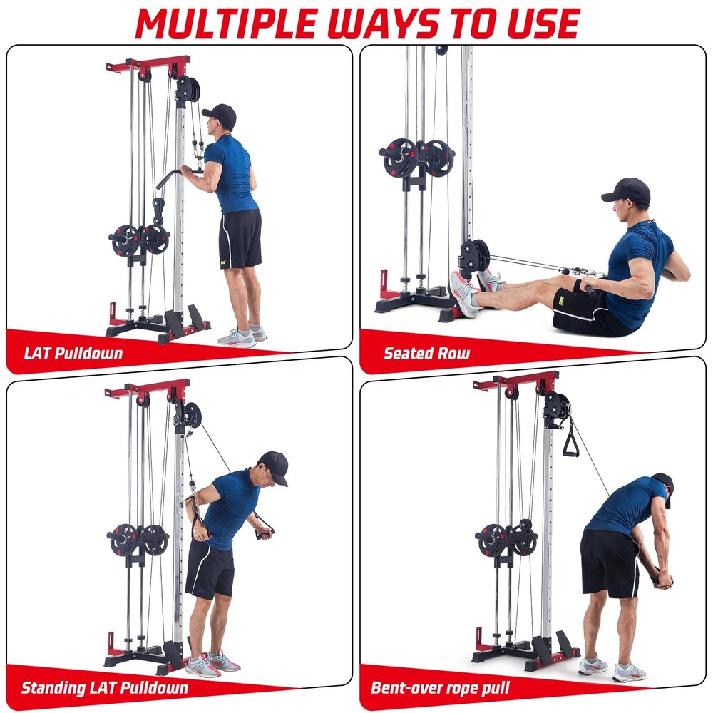 LAT Pulldown Machine, Wall Mount Cable Station Cable Cross Over Machine Training