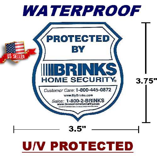 100 BRINKS HOME SECURITY WINDOW WARNING STICKER LOT
