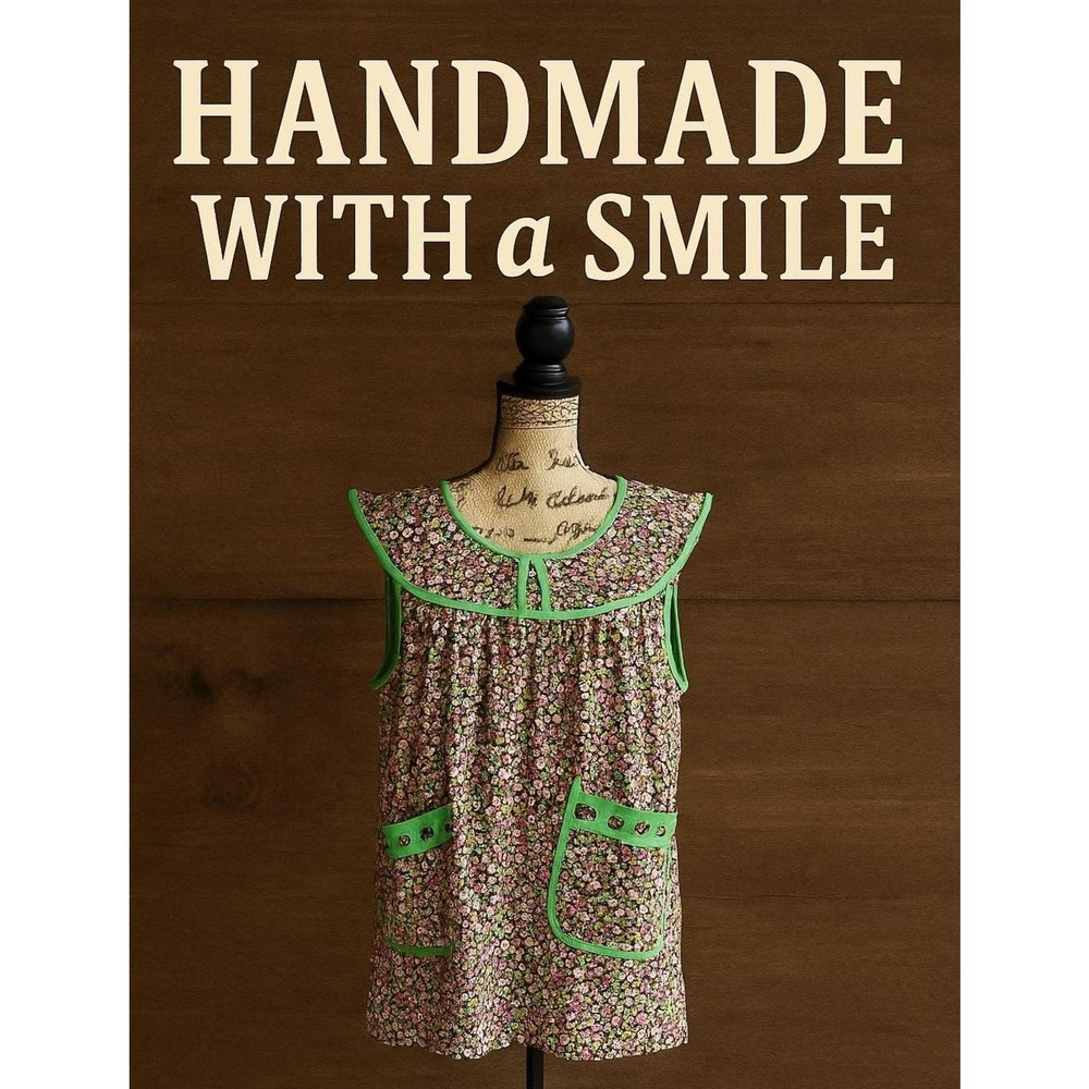 Apron, Poly Floral, (Side Tie- L 52 & down)