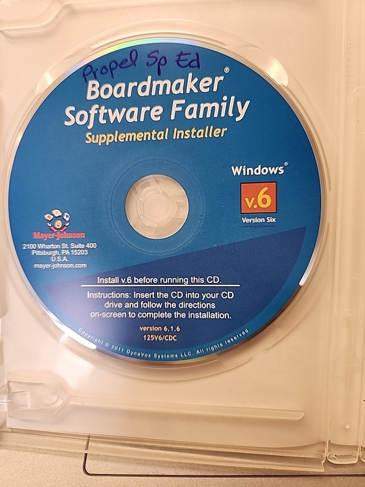 BOARDMAKER Software CD-ROM V.6 + Handbook MEYER-JOHNSON