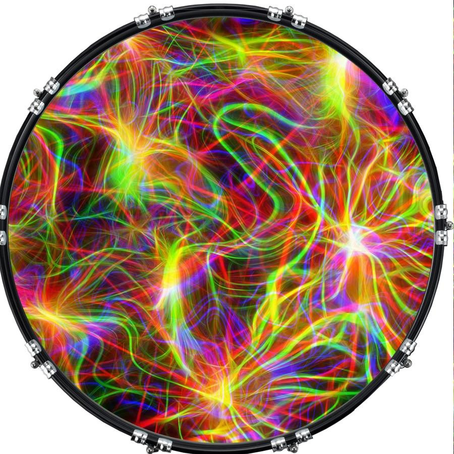20" Custom Bass Kick Drum Front Head Graphic Graphical Texture 5