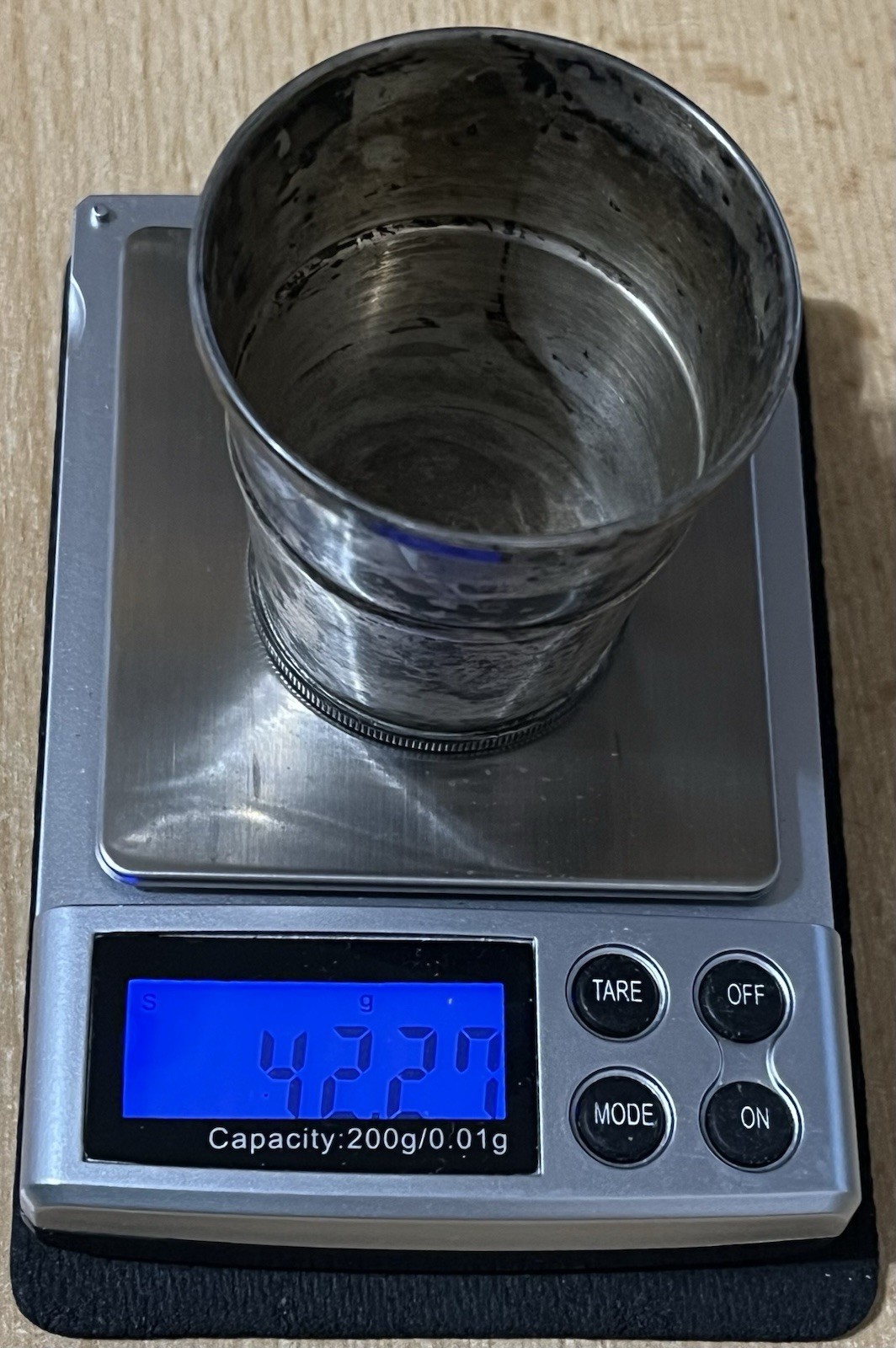 Dwight D. Eisenhower 1972 IKE Dollar Wallace 5215 Sterling Silver Shot / Jigger