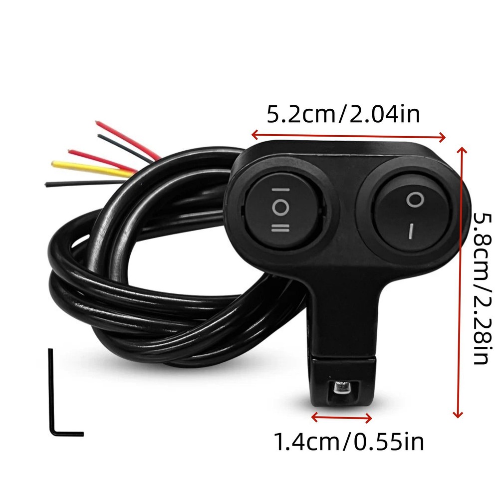 Motorcycle Handlebar 7/8" Dual Button On Off Switch For Spot Light ATV New